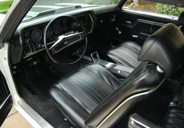 1970 Chevelle Bench Seat 756 Black Coated Fabric