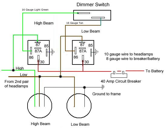 headlamp relay schematic